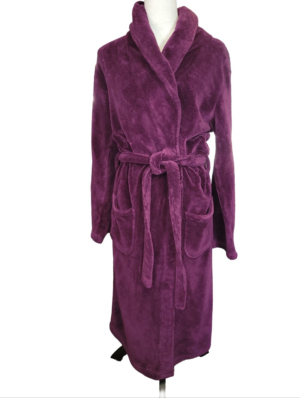Bath & Body Works Plush Plum Purple Fleece Robe - Size L/XL